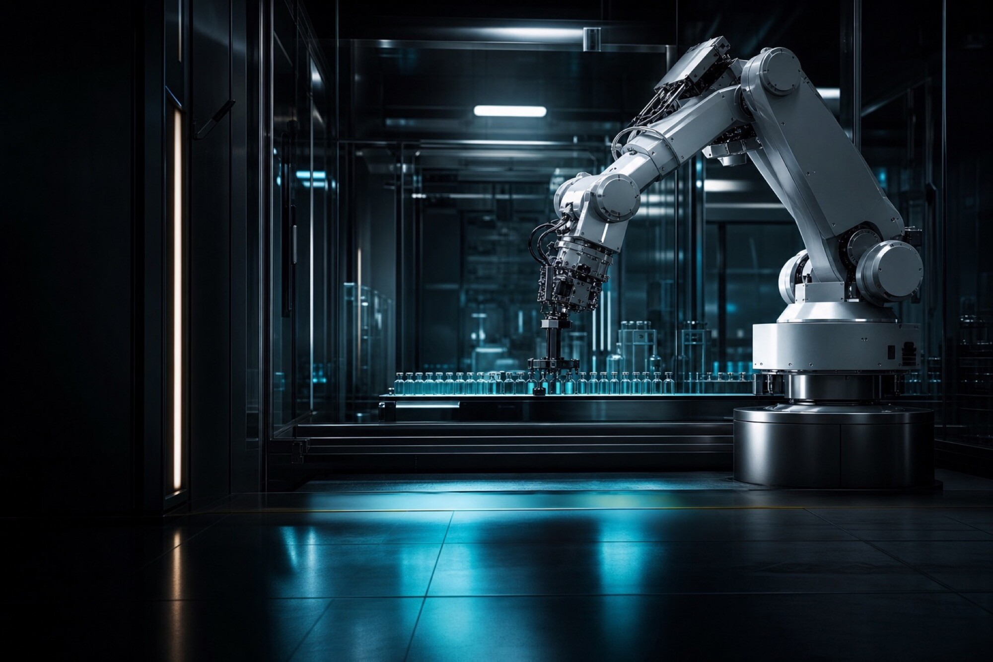 Precision laboratory automation under controlled lighting
